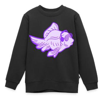 Cool DJ Goldfish Pink Fish Party Club Music - Sweat Premium enfant bio - noir - Devant - AI Model Kid Female (0cm)