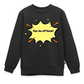 Berlin Pass ma auf Keule! - Kinder Premium Organic Sweatshirt - Schwarz - Vorne - AI Model Kid Female (0cm)
