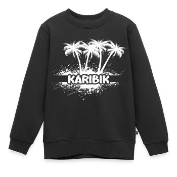 Caraïbes - Sweat Premium enfant bio - noir - Devant - AI Model Kid Female (0cm)