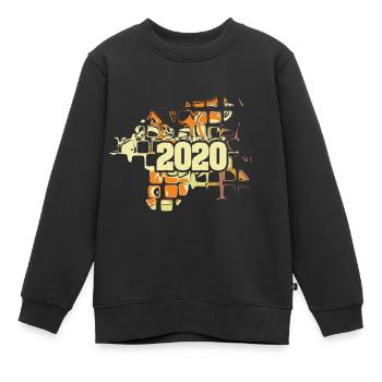 2020 - Kinder Premium Organic Sweatshirt - Schwarz - Vorne - AI Model Kid Female (0cm)