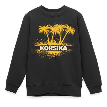 Korsika - Kinder Premium Organic Sweatshirt - Schwarz - Vorne - AI Model Kid Female (0cm)