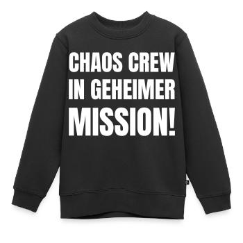 Chaos Crew in geheimer Mission! - Kinder Premium Organic Sweatshirt - Schwarz - Vorne - AI Model Kid Female (0cm)