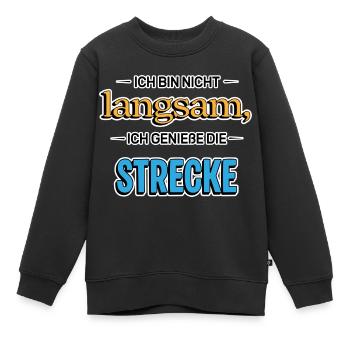 Je ne suis pas lent – Drôle de dicton - Sweat Premium enfant bio - noir - Devant - AI Model Kid Female (0cm)