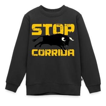 corrida - Kinder Premium Organic Sweatshirt - Schwarz - Vorne - AI Model Kid Female (0cm)
