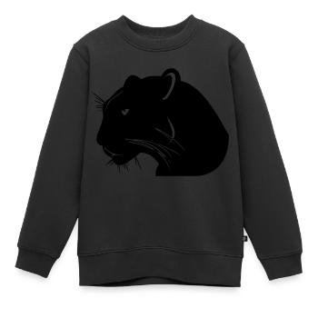 panther - Kinder Premium Organic Sweatshirt - Schwarz - Vorne - AI Model Kid Female (0cm)