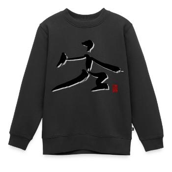 Dan Bian - Kinder Premium Organic Sweatshirt - Schwarz - Vorne - AI Model Kid Female (0cm)