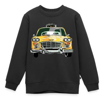 Taxi - Kinder Premium Organic Sweatshirt - Schwarz - Vorne - AI Model Kid Female (0cm)