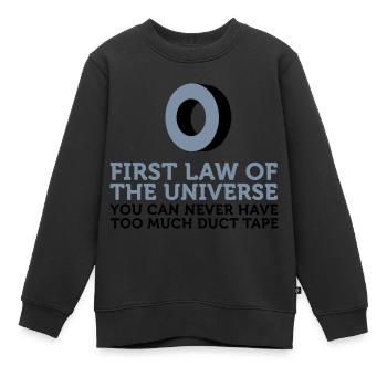 Man kann niemals zu viel Panzerband haben! - Kinder Premium Organic Sweatshirt - Schwarz - Vorne - AI Model Kid Female (0cm)