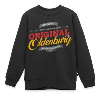 Original aus Oldenburg - Kinder Premium Organic Sweatshirt - Schwarz - Vorne - AI Model Kid Female (0cm)