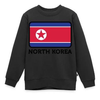 Nationalflagge von Nordkorea - Kinder Premium Organic Sweatshirt - Schwarz - Vorne - AI Model Kid Female (0cm)