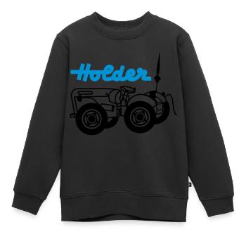 Holder mit Schriftzug - Kinder Premium Organic Sweatshirt - Schwarz - Vorne - AI Model Kid Female (0cm)