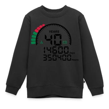 Jahre 40 Jahre Jubiläum Meter - Kinder Premium Organic Sweatshirt - Schwarz - Vorne - AI Model Kid Female (0cm)