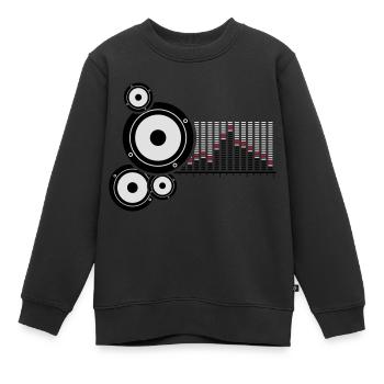 lautsprecher - Kinder Premium Organic Sweatshirt - Schwarz - Vorne - AI Model Kid Female (0cm)