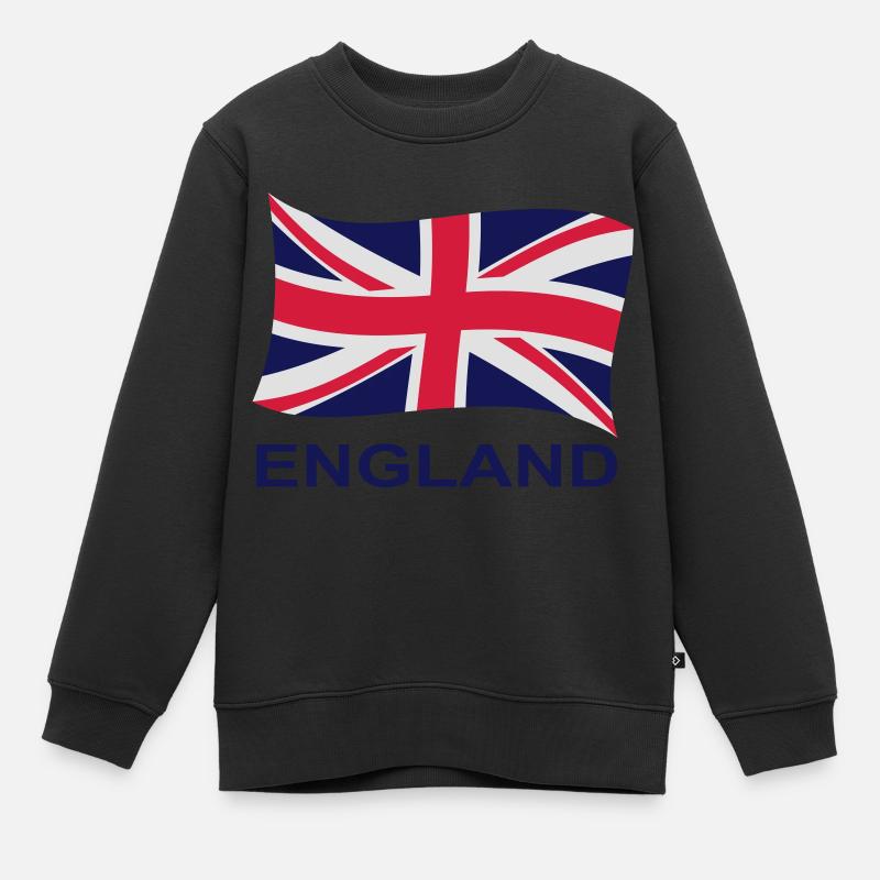 drapeau anglais 2 - Sweat Premium enfant bio - noir