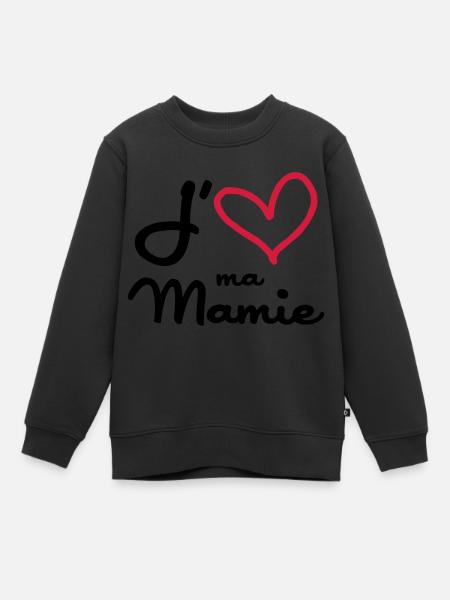 J'aime ma Mamie - Sweat Premium enfant bio - noir