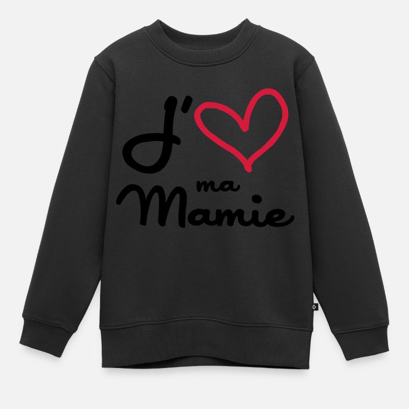 J'aime ma Mamie - Sweat Premium enfant bio - noir
