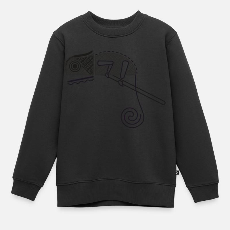 caméléon - Sweat Premium enfant bio - noir