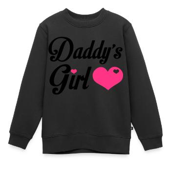 Daddy's Girl - Sweat Premium enfant bio - noir - Devant - AI Model Kid Female (0cm)