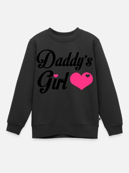 Daddy's Girl - Genser Premium barn økologisk - svart