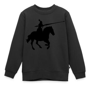 Ritter - Kinder Premium Organic Sweatshirt - Schwarz - Vorne - AI Model Kid Female (0cm)