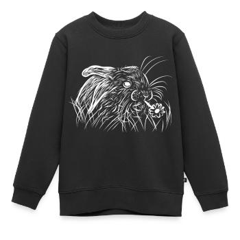 Kaninchen - Kinder Premium Organic Sweatshirt - Schwarz - Vorne - AI Model Kid Female (0cm)