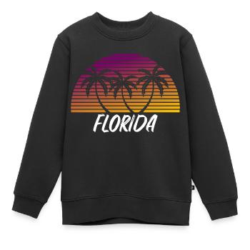 Floride - Sweat Premium enfant bio - noir - Devant - AI Model Kid Female (0cm)