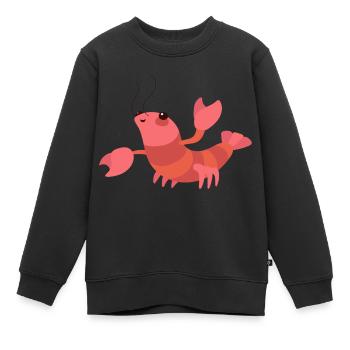 Homard doux - Sweat Premium enfant bio - noir - Devant - AI Model Kid Female (0cm)