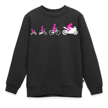Evolution Supersportler Motorrad Damen Superbike - Kinder Premium Organic Sweatshirt - Schwarz - Vorne - AI Model Kid Female (0cm)