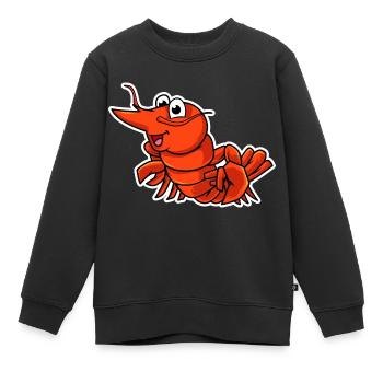 Homard - Sweat Premium enfant bio - noir - Devant - AI Model Kid Female (0cm)