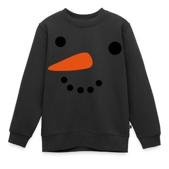 Schneemann - Kinder Premium Organic Sweatshirt - Schwarz - Vorne - AI Model Kid Female (0cm)