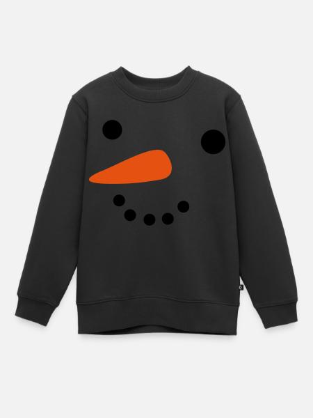 Schneemann - Kinder Premium Organic Sweatshirt - Schwarz
