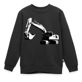 Bagger - Kinder Premium Organic Sweatshirt - Schwarz - Vorne - AI Model Kid Female (0cm)