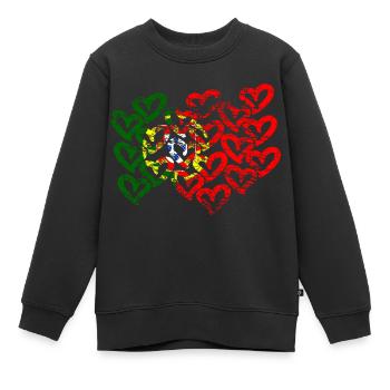 Portugal - Kinder Premium Organic Sweatshirt - Schwarz - Vorne - AI Model Kid Female (0cm)