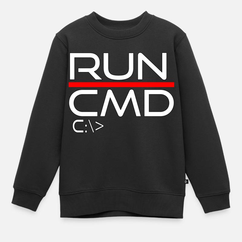 exécuter cmd - Sweat Premium enfant bio - noir