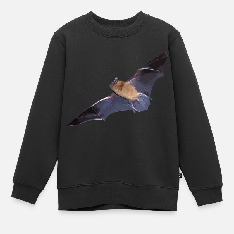 Fledermaus - Kinder Premium Organic Sweatshirt - Schwarz