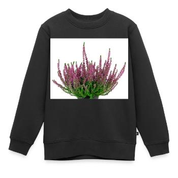 Païen. Heather Calluna vulgaris - Sweat Premium enfant bio - noir - Devant - AI Model Kid Female (0cm)