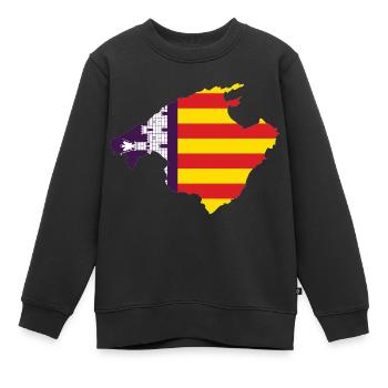 Mallorca Flagge Umriss - Kinder Premium Organic Sweatshirt - Schwarz - Vorne - AI Model Kid Female (0cm)