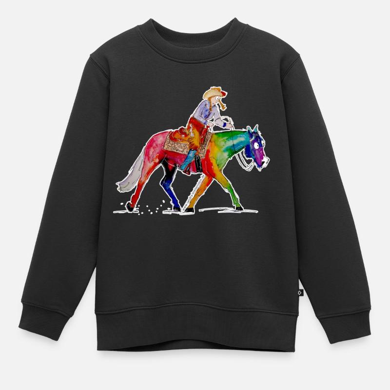 Ranch Riding - Sweat Premium enfant bio - noir