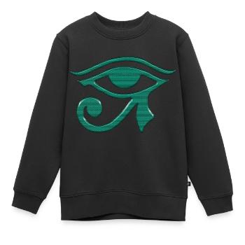 Hiéroglyphes egipt - Sweat Premium enfant bio - noir - Devant - AI Model Kid Female (0cm)