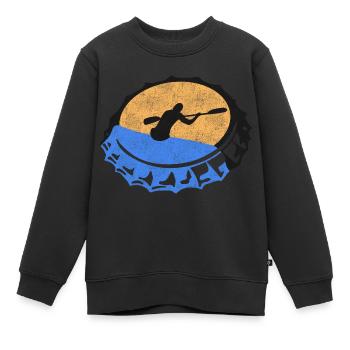 Pagaie - Sweat Premium enfant bio - noir - Devant - AI Model Kid Female (0cm)