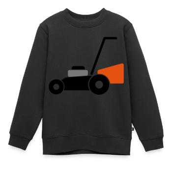 Tondeuses à gazon - Sweat Premium enfant bio - noir - Devant - AI Model Kid Female (0cm)