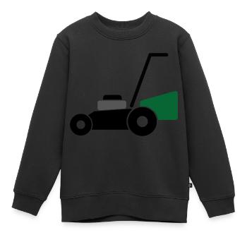 Tondeuses à gazon - Sweat Premium enfant bio - noir - Devant - AI Model Kid Female (0cm)