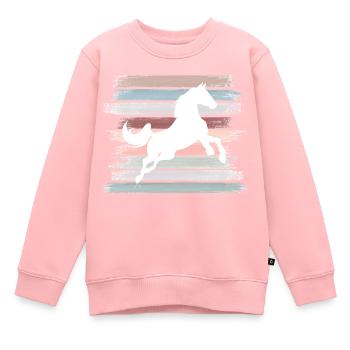 Horse Pferd - Kids Premium Organic Sweatshirt - rose - Front - AI Model Kid Female (0cm)