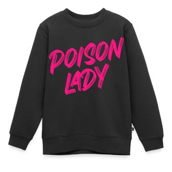 Poison Lady (rosa) - Kinder Premium Organic Sweatshirt - Schwarz - Vorne - AI Model Kid Female (0cm)