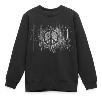 peace - Kinder Premium Organic Sweatshirt - Schwarz - Vorne - AI Model Kid Female (0cm)
