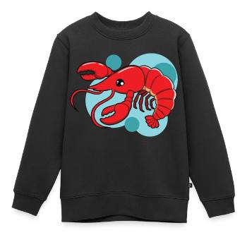 Homard - Sweat Premium enfant bio - noir - Devant - AI Model Kid Female (0cm)