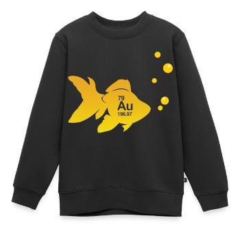 Goldfisch - Kinder Premium Organic Sweatshirt - Schwarz - Vorne - AI Model Kid Female (0cm)