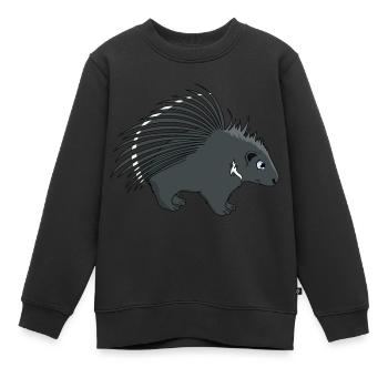 Stachelschwein - Kinder Premium Organic Sweatshirt - Schwarz - Vorne - AI Model Kid Female (0cm)