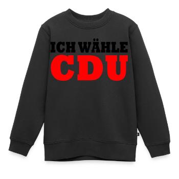 Cdu - Kinder Premium Organic Sweatshirt - Schwarz - Vorne - AI Model Kid Female (0cm)