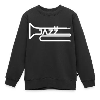 Jazz - Kinder Premium Organic Sweatshirt - Schwarz - Vorne - AI Model Kid Female (0cm)